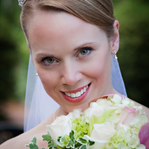 Bride at Daniel Stowe Botanical Garden