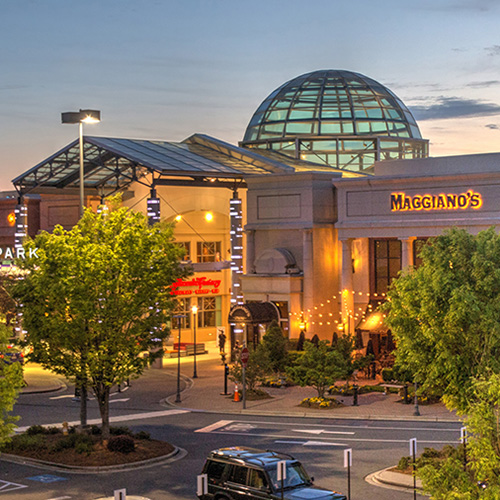 Mall Exterior at Sunset