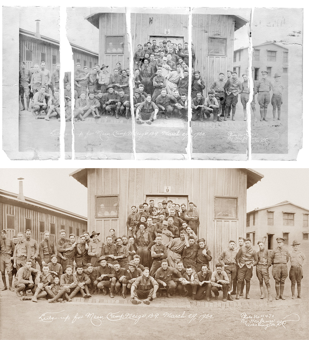 Restoration of Large Damaged Photo