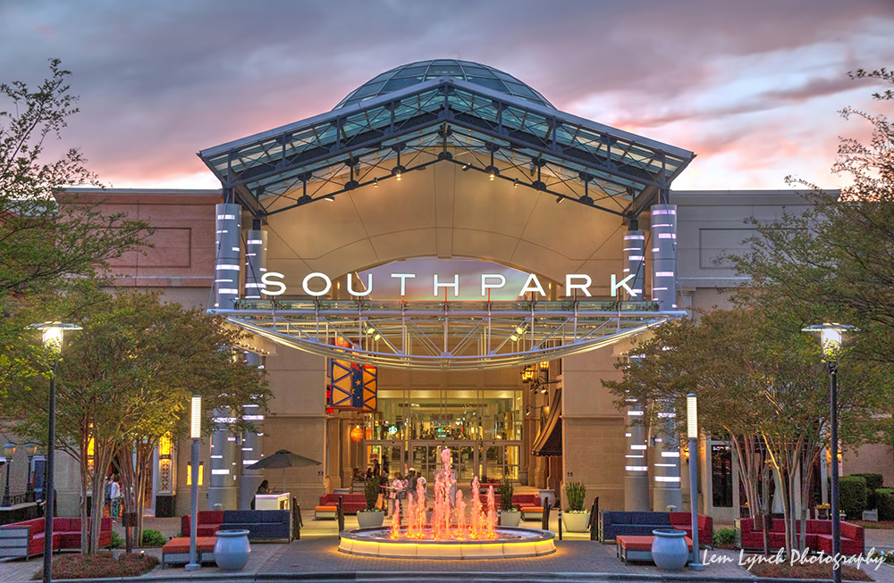 Southpark Mall Exterior at Sunset